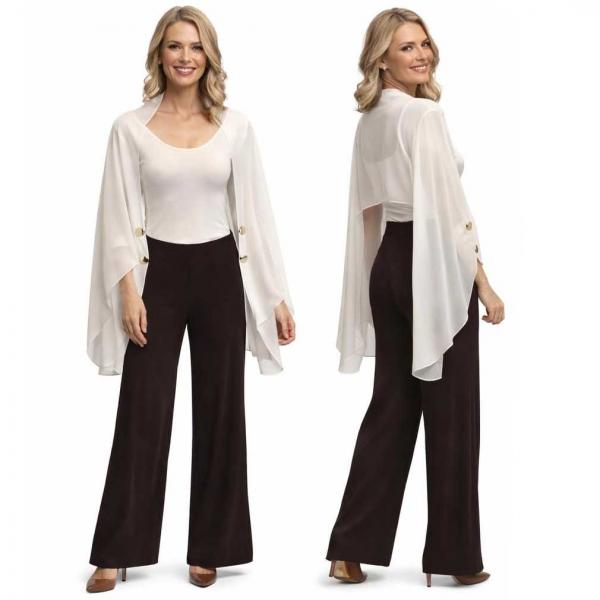 wholesale 3845 - Georgette Button Boleros #016G<br> 
Ivory w/Gold Buttons - 27