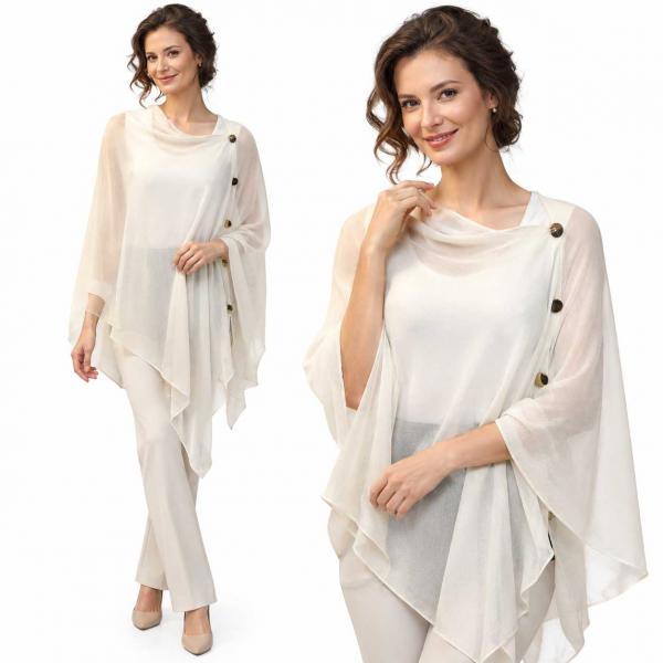 wholesale 3846 - Georgette Button Shawls 220G - Cream w/Gold Buttons<br>
Georgette Button Shawl

 - 27