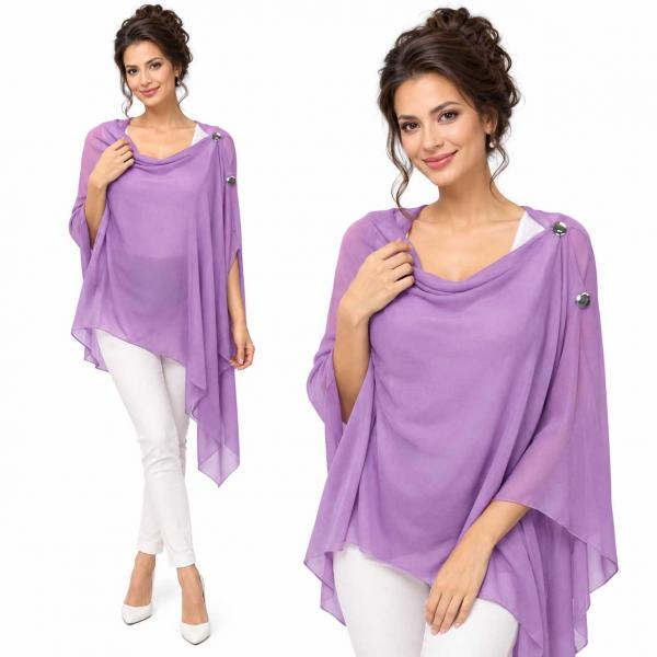 wholesale 3846 - Georgette Button Shawls 020S - Lilac w/Silver Buttons<br>
Georgette Button Shawl

 - 27