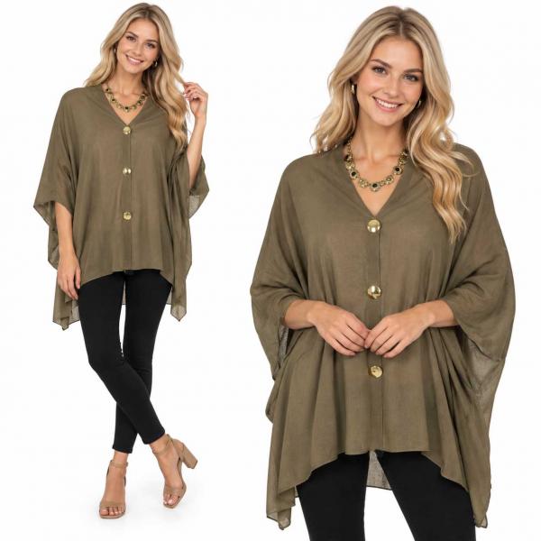 wholesale 3846 - Georgette Button Shawls 078/G<br> 
Taupe w/Gold Buttons - 