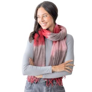 4037 - Striped Color Block Winter Scarves/Shawls 4037 - Red Multi<br>
Striped Color Block Scarf - 27