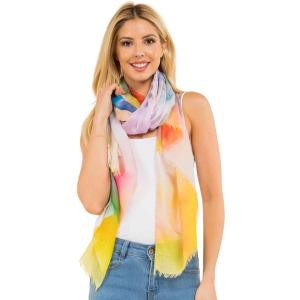 3861 - Assorted Cotton Feel Summer Scarves 0002 - 02<br>
Watercolor Tie Dyed Scarf - 33