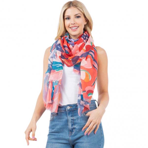 Wholesale 3861 - Assorted Cotton Feel Summer Scarves 4281-03
Abstract Pattern Scarf - 33