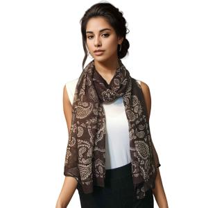 3861 - Assorted Cotton Feel Summer Scarves 1187 - Brown<br>
Bandana Print Scarf - 35