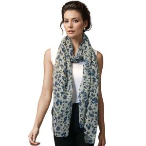 3861 - Assorted Cotton Feel Summer Scarves 1004 - Blue Mix<br>
Animal Print Shawl - 40