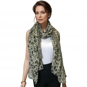 3861 - Assorted Cotton Feel Summer Scarves 1004 - Olive Mix<br>
Animal Print Shawl - 40