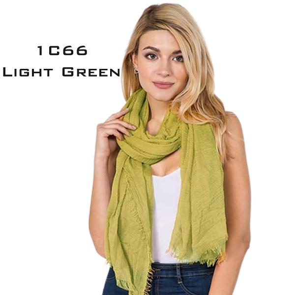 wholesale 3861 - Assorted Cotton Feel Summer Scarves 1C66 - Light Green<br>
Gauze Scarf - 33