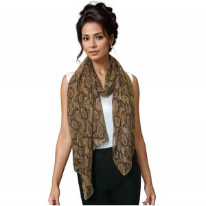 3861 - Assorted Cotton Feel Summer Scarves 4116 - Brown<br>
Reptile Print Scarf - 24