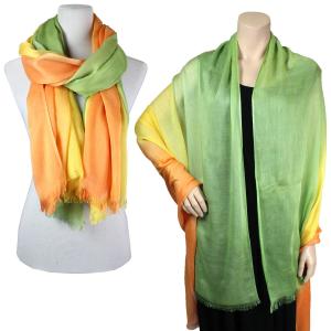 3861 - Assorted Cotton Feel Summer Scarves 979 - Yellow-Green Ombre
 - 30