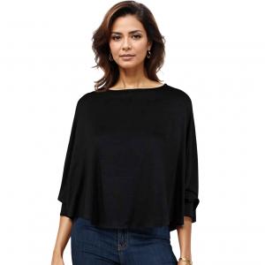 1818  - Poncho with Sleeves 1818 - Black<br>
Poncho with Sleeves - One Size Fits Most