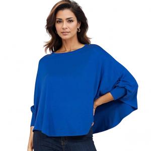 1818  - Poncho with Sleeves 1818 - Blue<br>
Poncho with Sleeves - One Size Fits Most