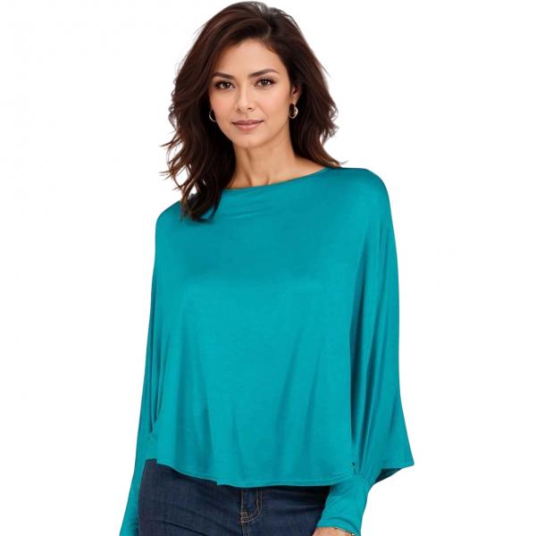 wholesale 1818  - Poncho with Sleeves 1818 - Teal<br>
Poncho with Sleeves - One Size Fits Most