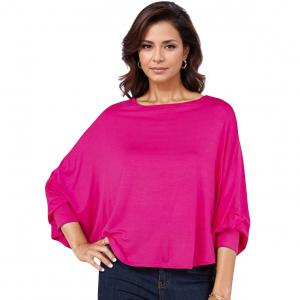 Wholesale 1818  - Poncho with Sleeves 1818 - Fuchsia<br>
Poncho with Sleeves - One Size Fits Most