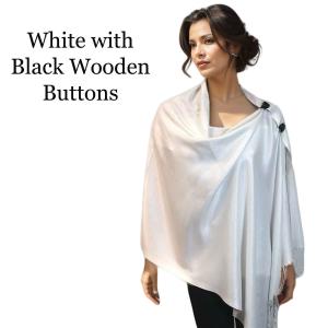 3866 - Pashmina Style Solid Color Button Shawls 3109 - Solid White<br>
Pashmina Style Button Shawl - 27