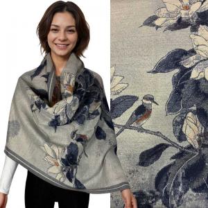 3898 - Cashmere Feel Shawls 3957/01
Bird Motif Design - 26' x 70