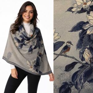 3898 - Cashmere Feel Shawls 3957/01
Bird Motif Design - 26' x 70