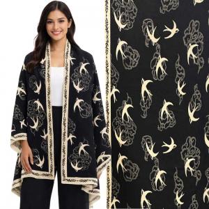 3898 - Cashmere Feel Shawls Doves/04
Dove Motif Design - 26' x 70