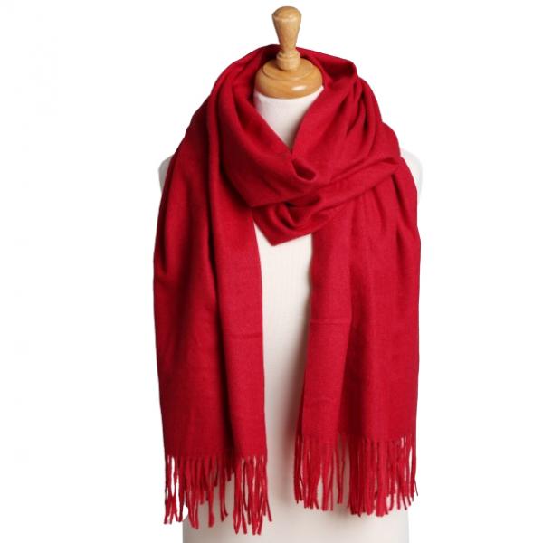 wholesale 2402/2404 - Cashmere Feel Scarves  2402 - Burgundy - 26