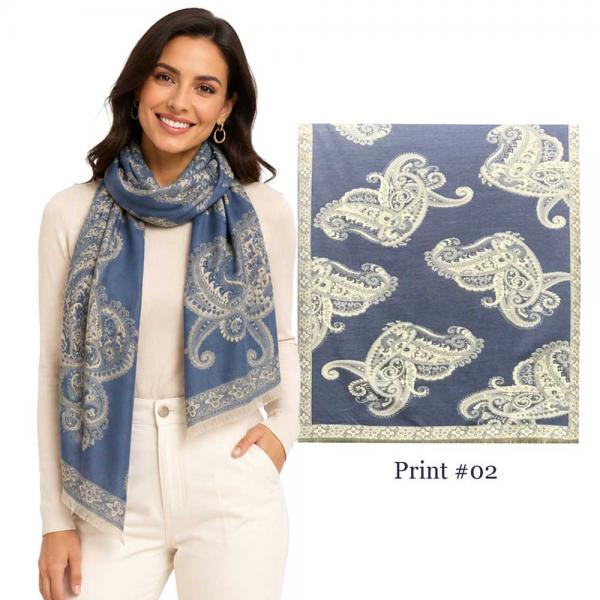 wholesale 3914/T - Silk Blend Scarves/Shawls #02 - 
