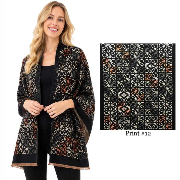 wholesale 3914/T - Silk Blend Shawls #12 - 