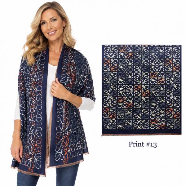 wholesale 3914/T - Silk Blend Shawls #13 - 