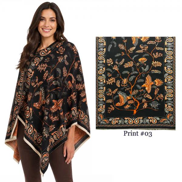 wholesale 3916/T - Silk Blend Button Shawls #03 - 