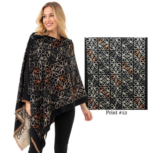 wholesale 3916/T - Silk Blend Button Shawls #12 - 