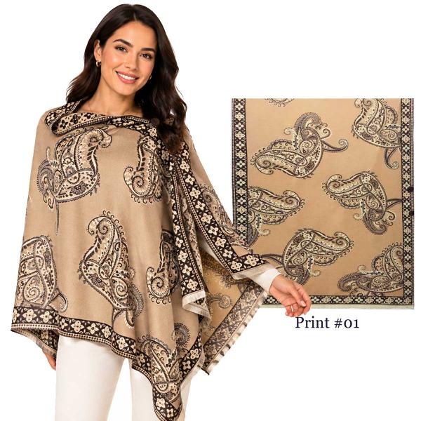 wholesale 3916/T - Silk Blend Button Shawls #01 - 