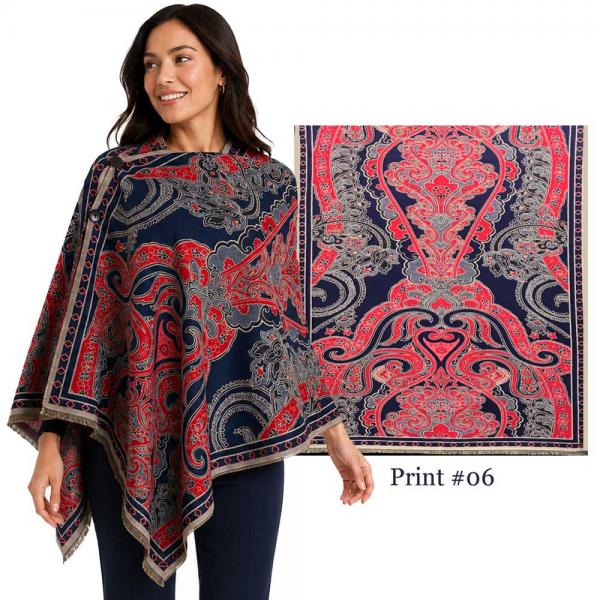 wholesale 3916/T - Silk Blend Button Shawls #06 - 
