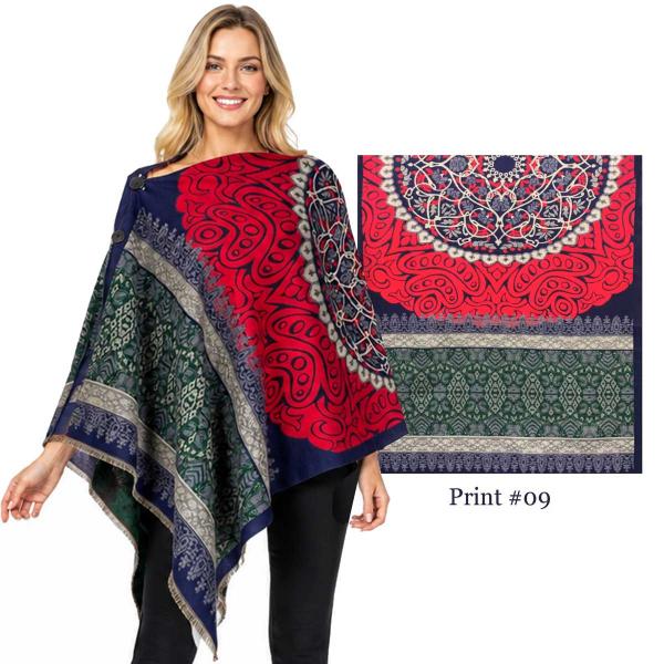 wholesale 3916/T - Silk Blend Button Shawls #09 - 
