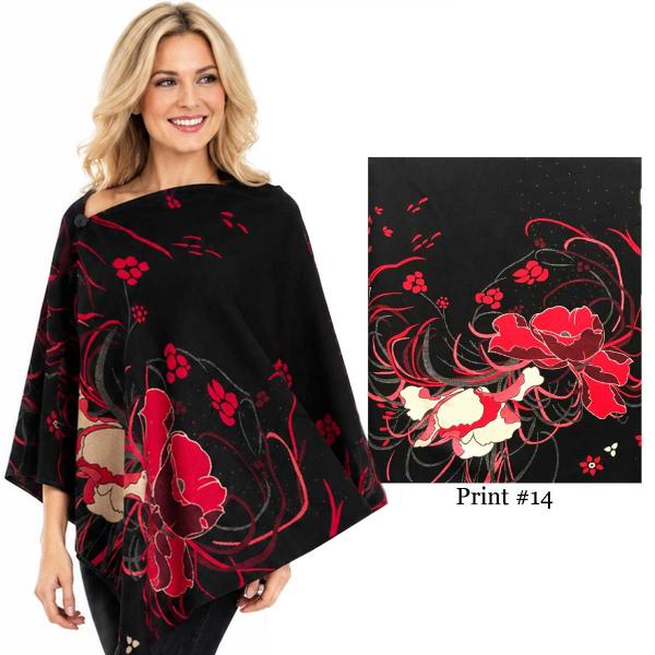 wholesale 3916/T - Silk Blend Button Shawls #14 - 