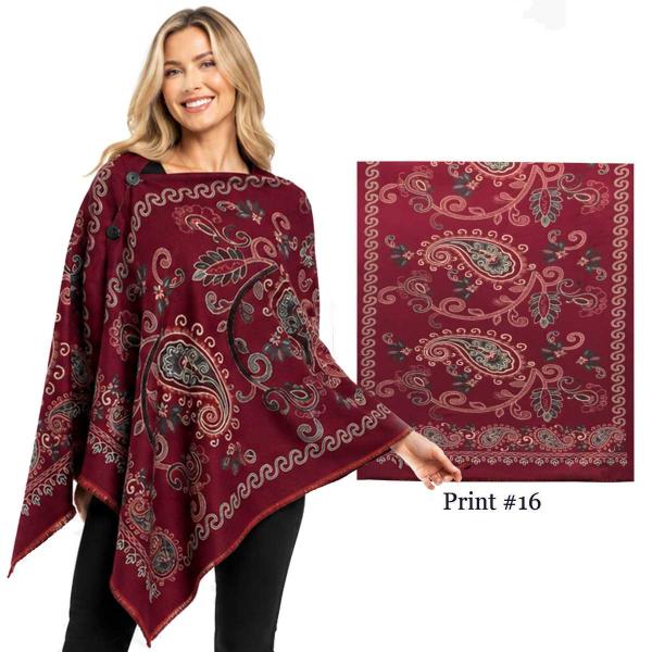 wholesale 3916/T - Silk Blend Button Shawls #16 - 