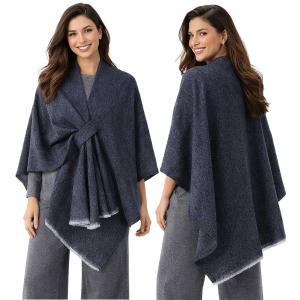 3918/T - Twill Weave Loop Capes #02<br>
Navy - 