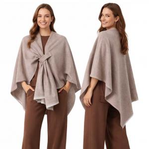 3918/T - Twill Weave Loop Capes #09<br>
Taupe - 