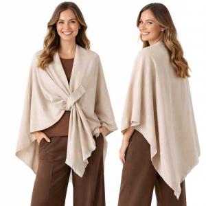 3918/T - Twill Weave Loop Capes #13<br>
Beige - 