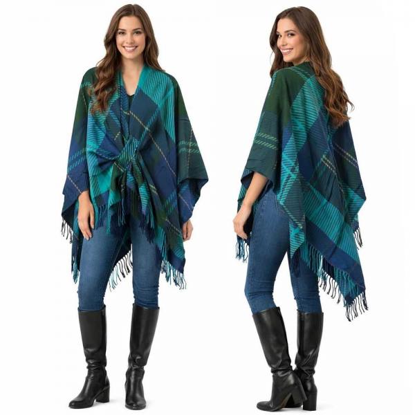 wholesale 3920/T - Plaid Loop Capes #17 - 