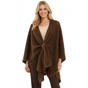 3921/T - Waffle Weave Loop Capes #03<br>
Dark Brown - 