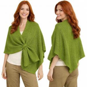 3921/T - Waffle Weave Loop Capes #05<br>
Avocado  - 