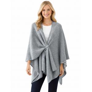 3921/T - Waffle Weave Loop Capes #02<br>
Light Grey - 