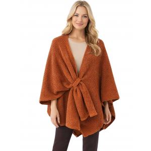 3921/T - Waffle Weave Loop Capes #06<br>
Paprika  - 