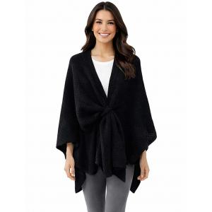3921/T - Waffle Weave Loop Capes #01<br>
Black
 - 