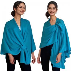 3934 - Cashmere Feel Double Loop Cape Turquoise - One Size Fits Most