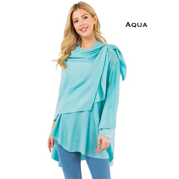 wholesale Colors for Easter 4213 Pull Thru Wrap - Aqua - One Size Fits All