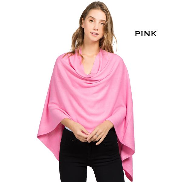 wholesale Colors for Easter 8672 Poncho - Pink  - One Size Fits Most