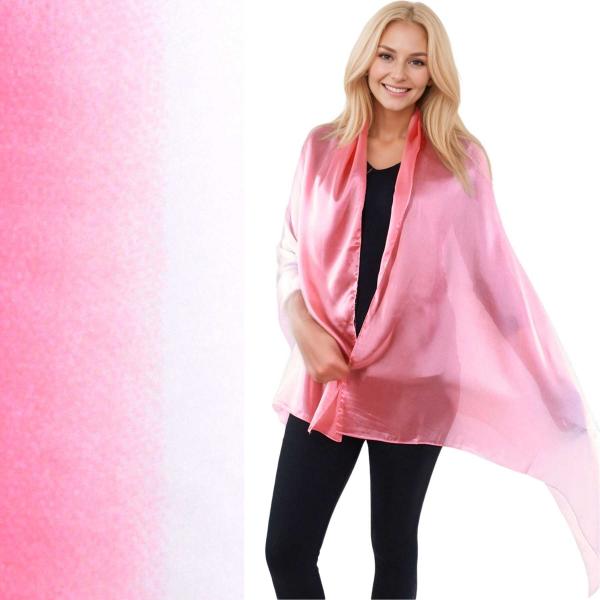 wholesale Colors for Easter 2995 Charmeuse Shawl<br>#17 Ombre Peach-White - One Size Fits All