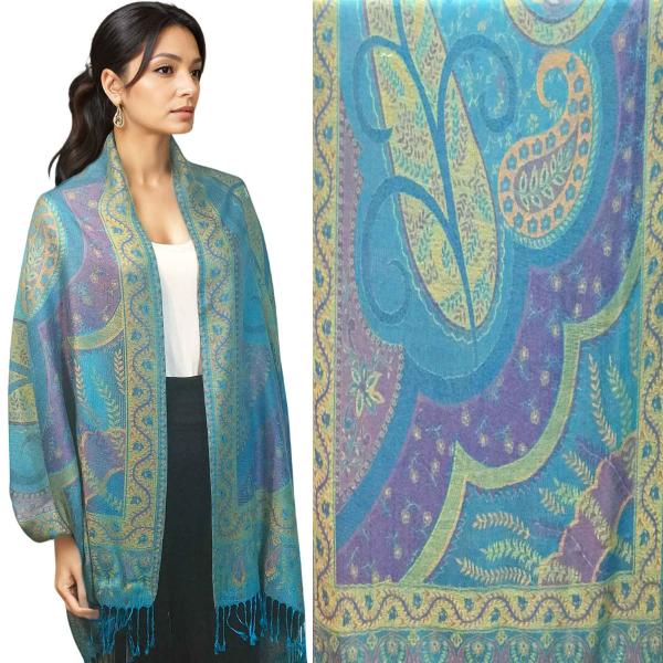 wholesale Colors for Easter 3109 - Pashmina Print Button Shawls <br>1021 - #01 Big Paisley<br>
Pashmina Style Button Shawl - One Size Fits Most