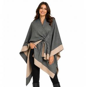 305 - Two Tone Loop Capes #02<br>
Black/Tan - 