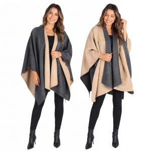 342  - Reversible Capes #01<br>
Charcoal/Beige - 