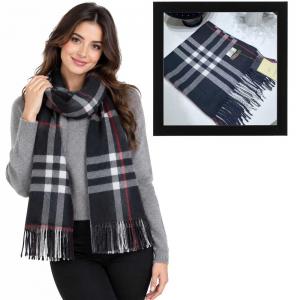 3848 - Tartan Plaid Shawls Black Tartan - 26