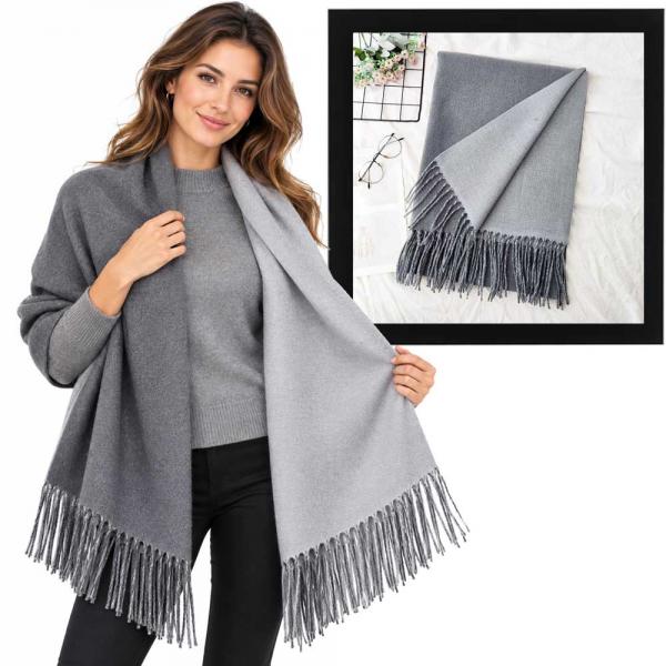 wholesale 1689 - Double Sided Cashmere Feel Shawls #07
 - 26